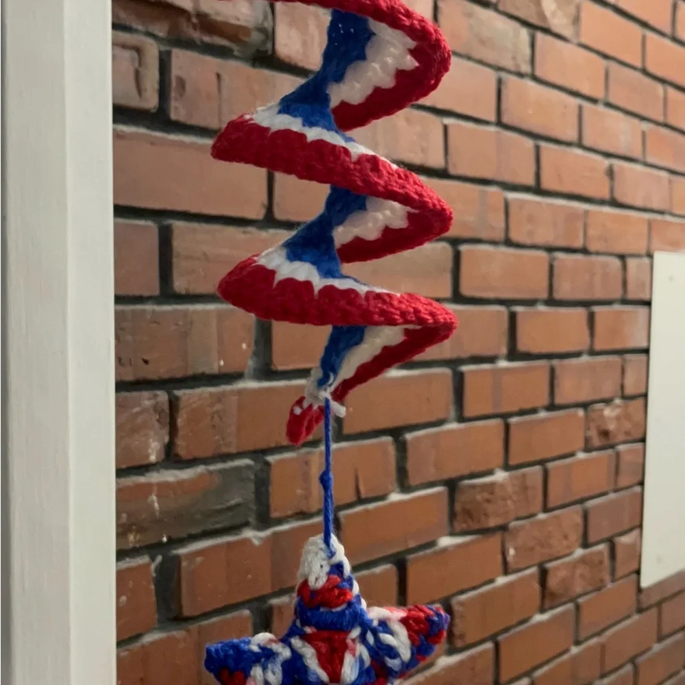 Red, White, and Blue Spiral Hanging Decoration